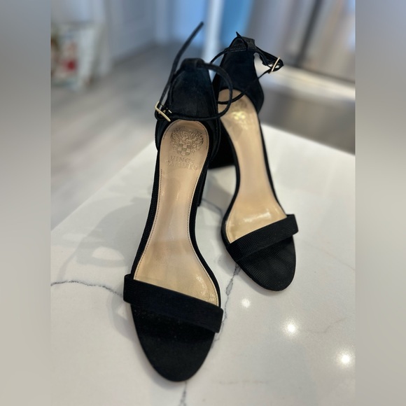 Vince Camuto Suede Ankle Strap Heels Size 9 - Picture 2 of 5